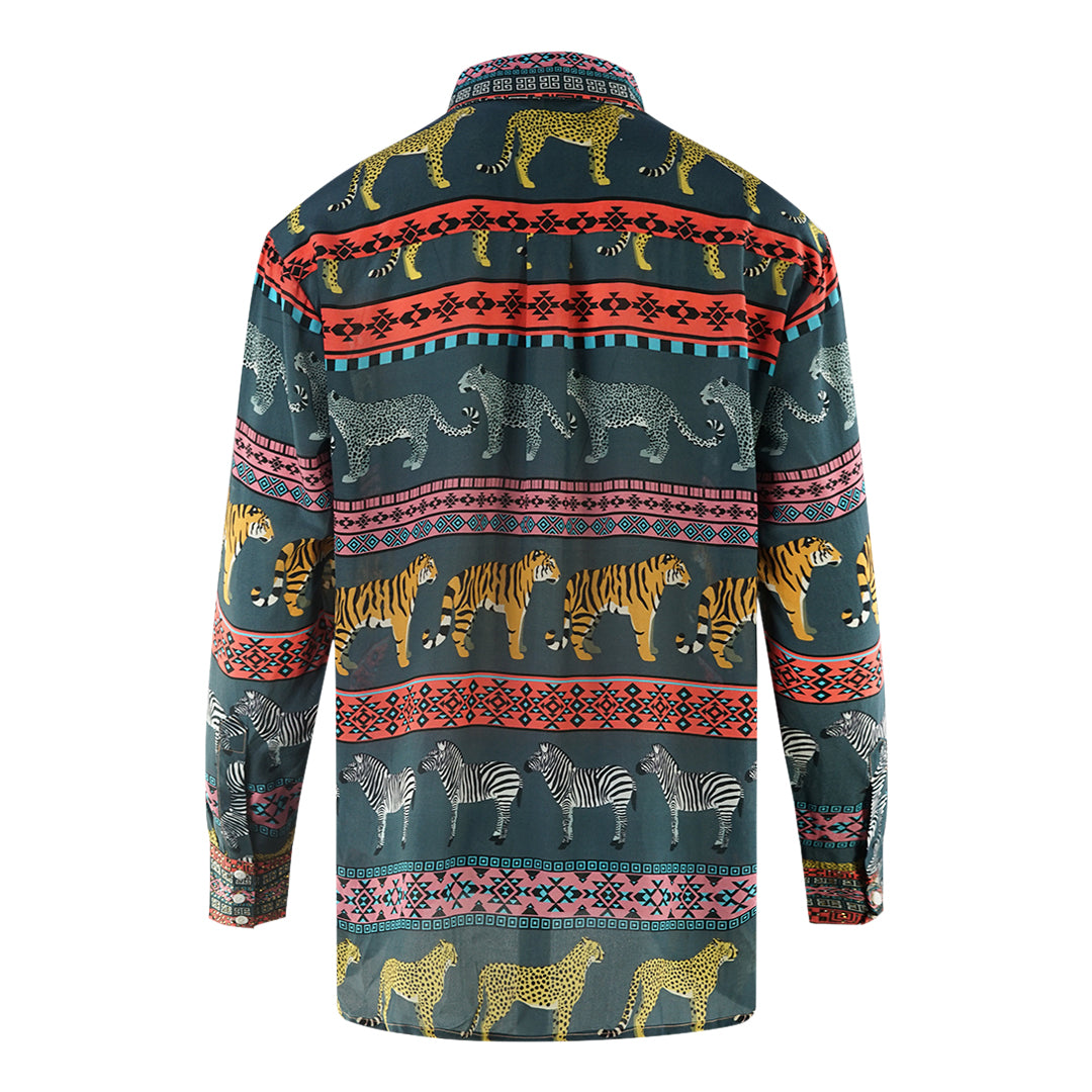 Inoa Masari Mara 1202110 Grey Long Sleeve Blouse Silk Shirt