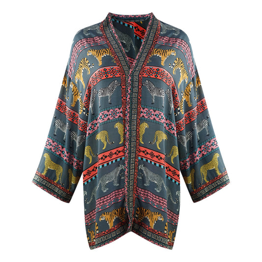 Inoa Masari Mara 1202110 Grey Short Kimono