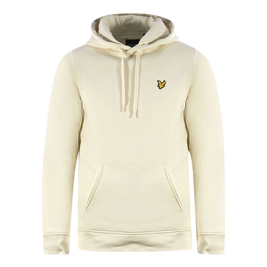 Lyle Scott Brand Logo Beige Pull Over Hoodie - Style Centre Wholesale