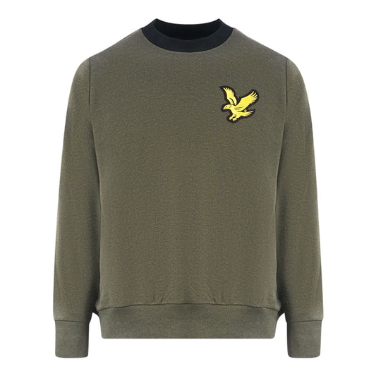 Lyle Scott Large Eagle Logo Green Sweater