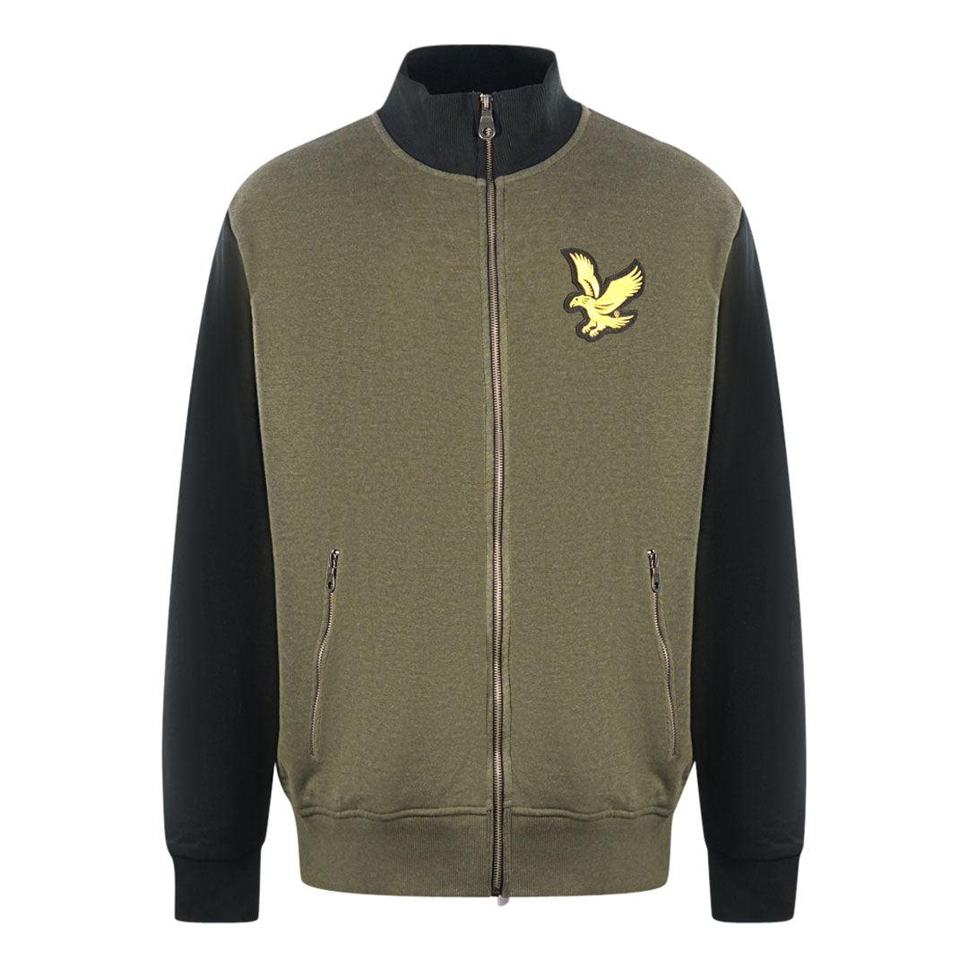 Lyle & Scott Large Golden Eagle Chest Logo Green Zip Up Jumper ML1728V W814