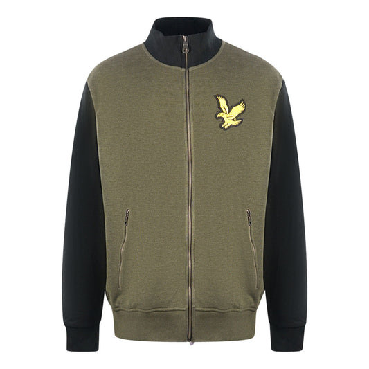 Lyle & Scott Large Golden Eagle Chest Logo Green Zip Up Jumper ML1728V W814