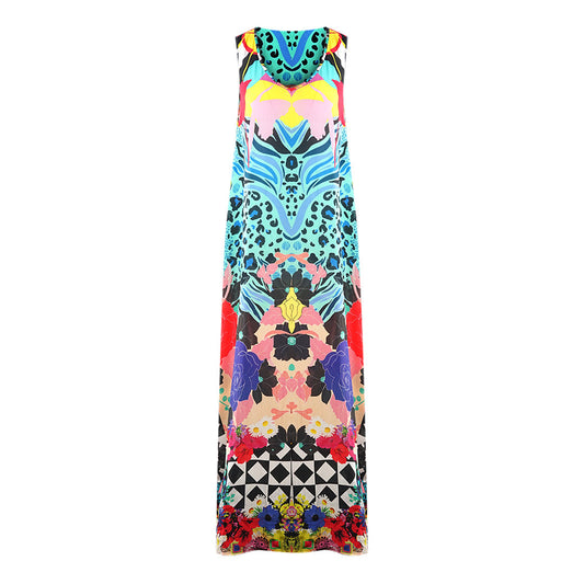 Inoa Monrovian 12001 Multicoloured Silk Flowing Maxi Dress Monrovian 12001 Flow Maxi Dress