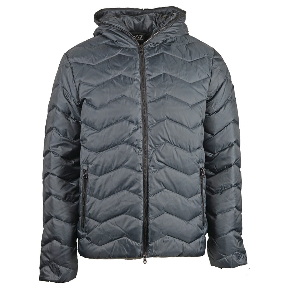 EA7 Dark Blue Full Zip Closure Jacket