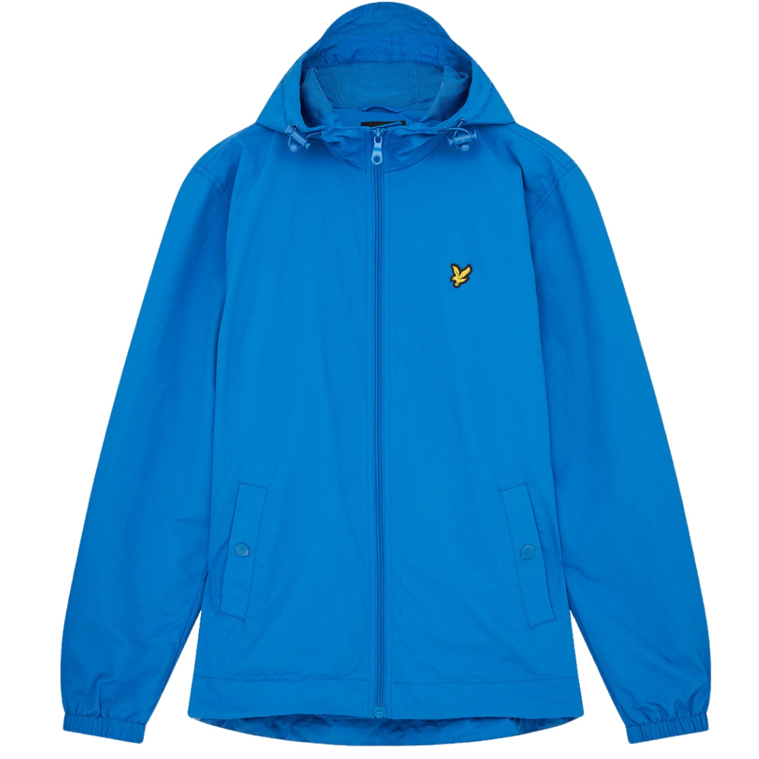 Lyle Scott Branded Bright Blue Hooded Short Lightweight Jacket