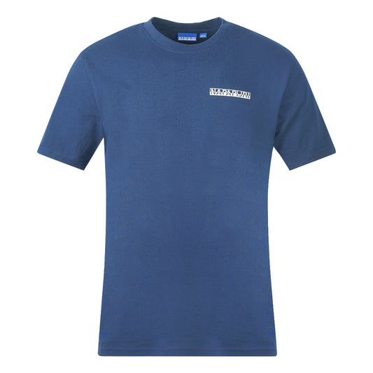 Napapijri S Surf Ss Logo Medieval Blue T Shirt - Nova Clothing