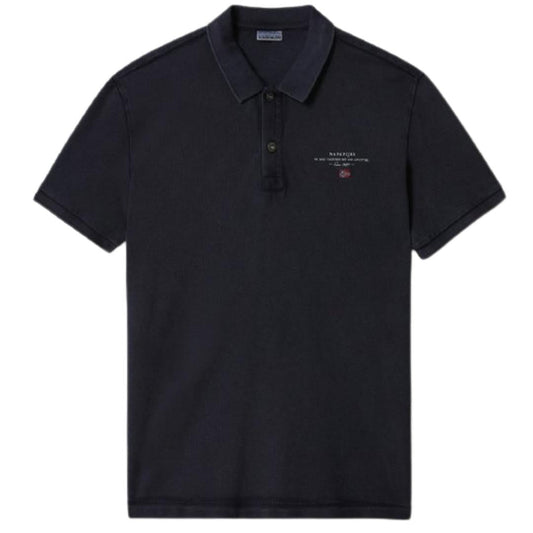 Napapijri Elbas 4 Logo Navy Blue Polo Shirt - Nova Clothing