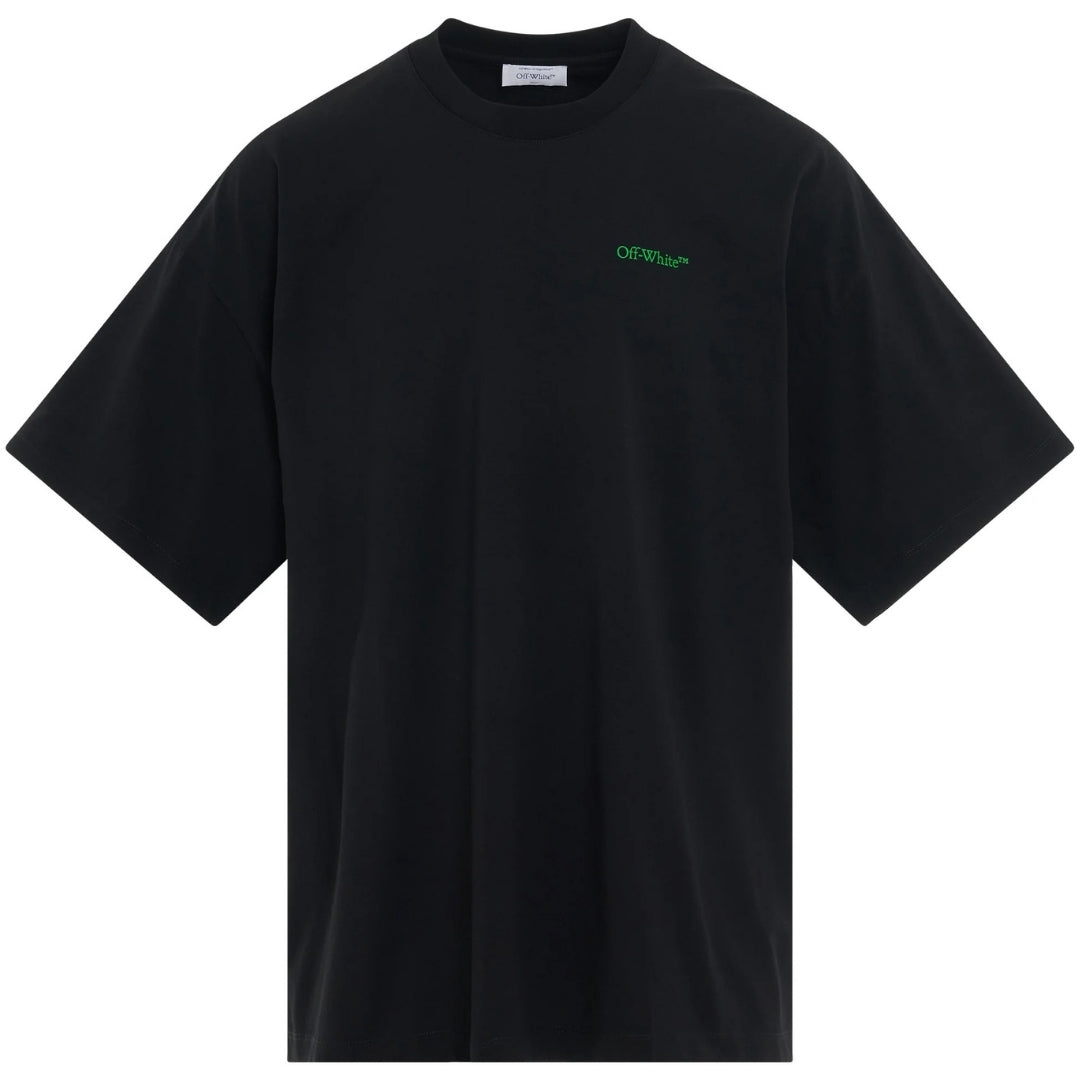 Off White Moon Tab Oversized Fit Black T Shirt
