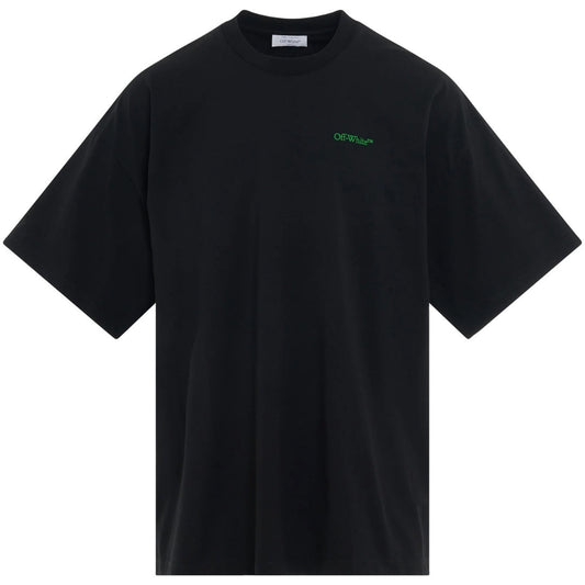 Off White Moon Tab Oversized Fit Black T Shirt