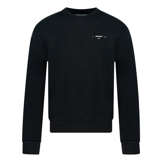Off White Logo Black Slim Sweatshirt OMBA025R20D25017 1001