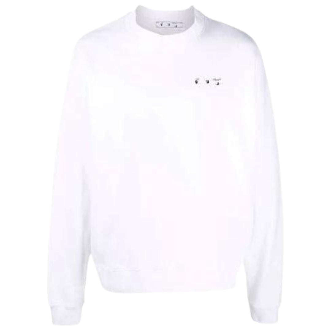 Off White Big Ow Skate Fit White Sweatshirt