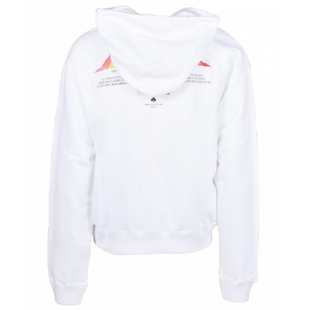 Off White Mens Hoodie OMBB037R21FLE0060125 White
