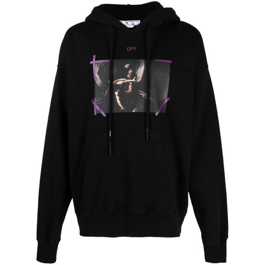 Off White Arrow Caravaggio Mercy Skate Hood Black Orchid Hoodie