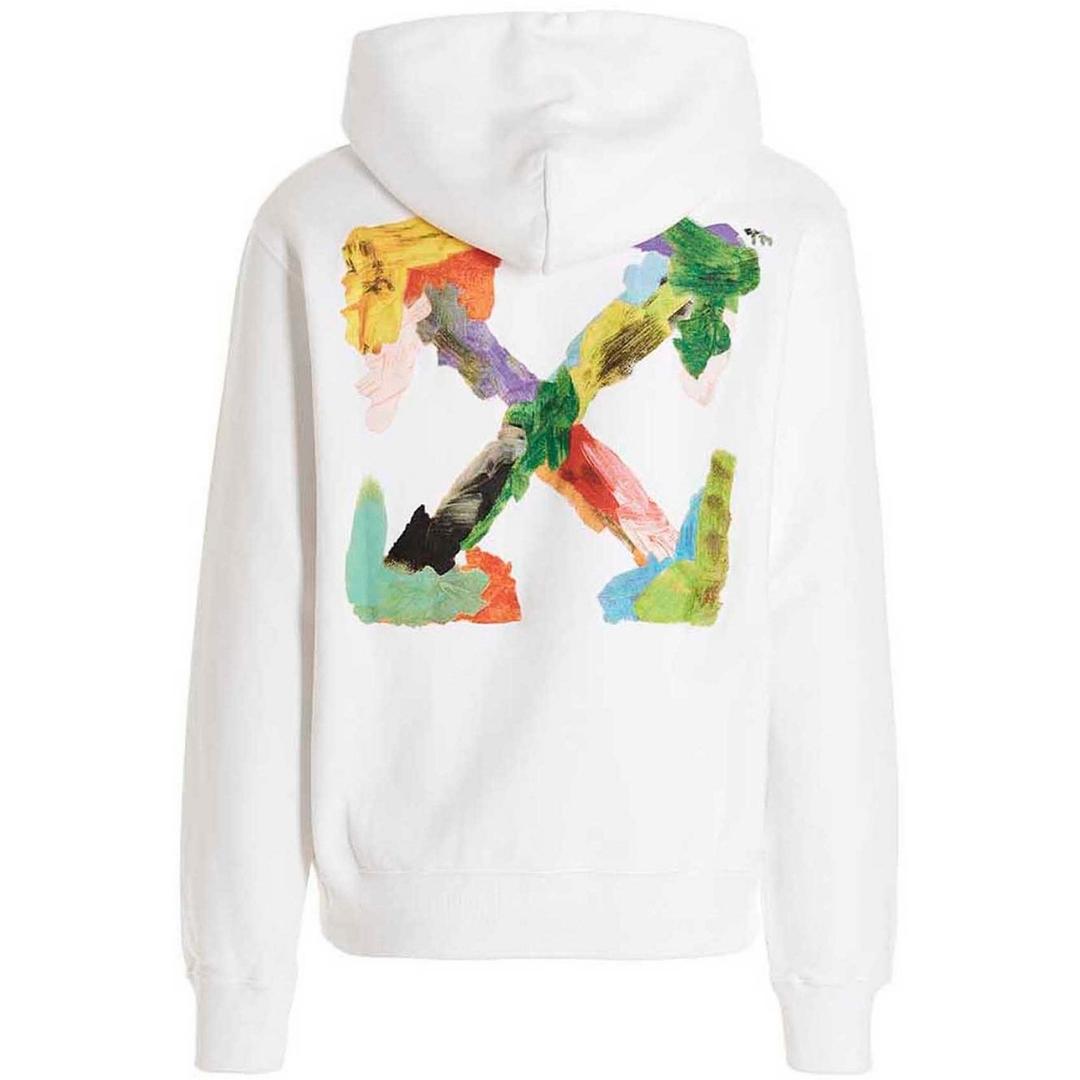 Off White Mens OMBB097S23FLE0040184 Hoodie White