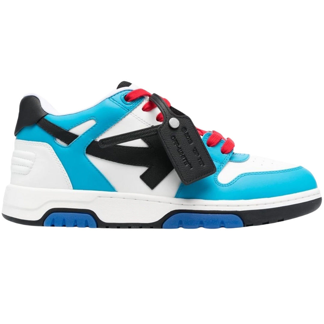 Off White Out Of Office White Blue Black Leather Sneakers