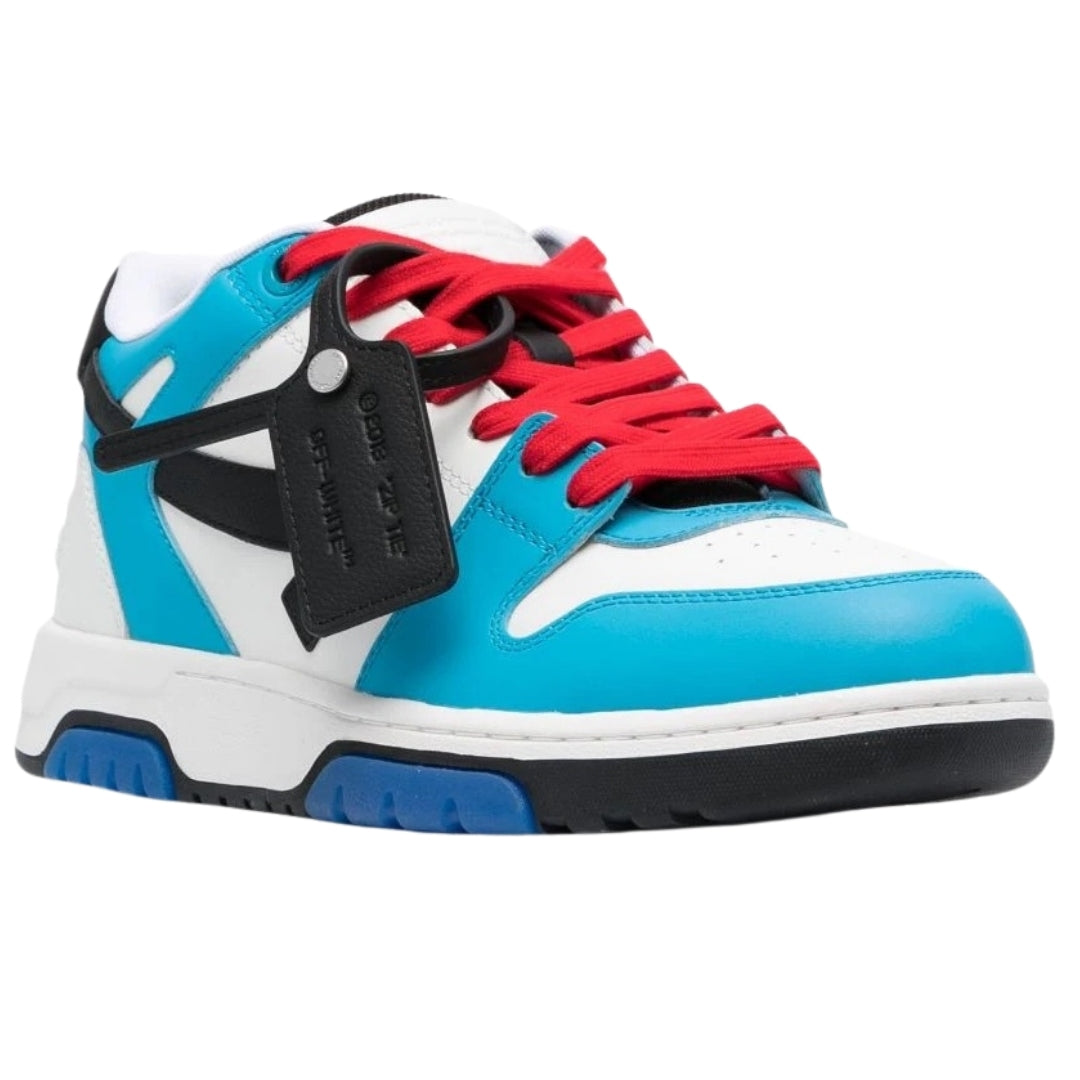 Off White Out Of Office White Blue Black Leather Sneakers