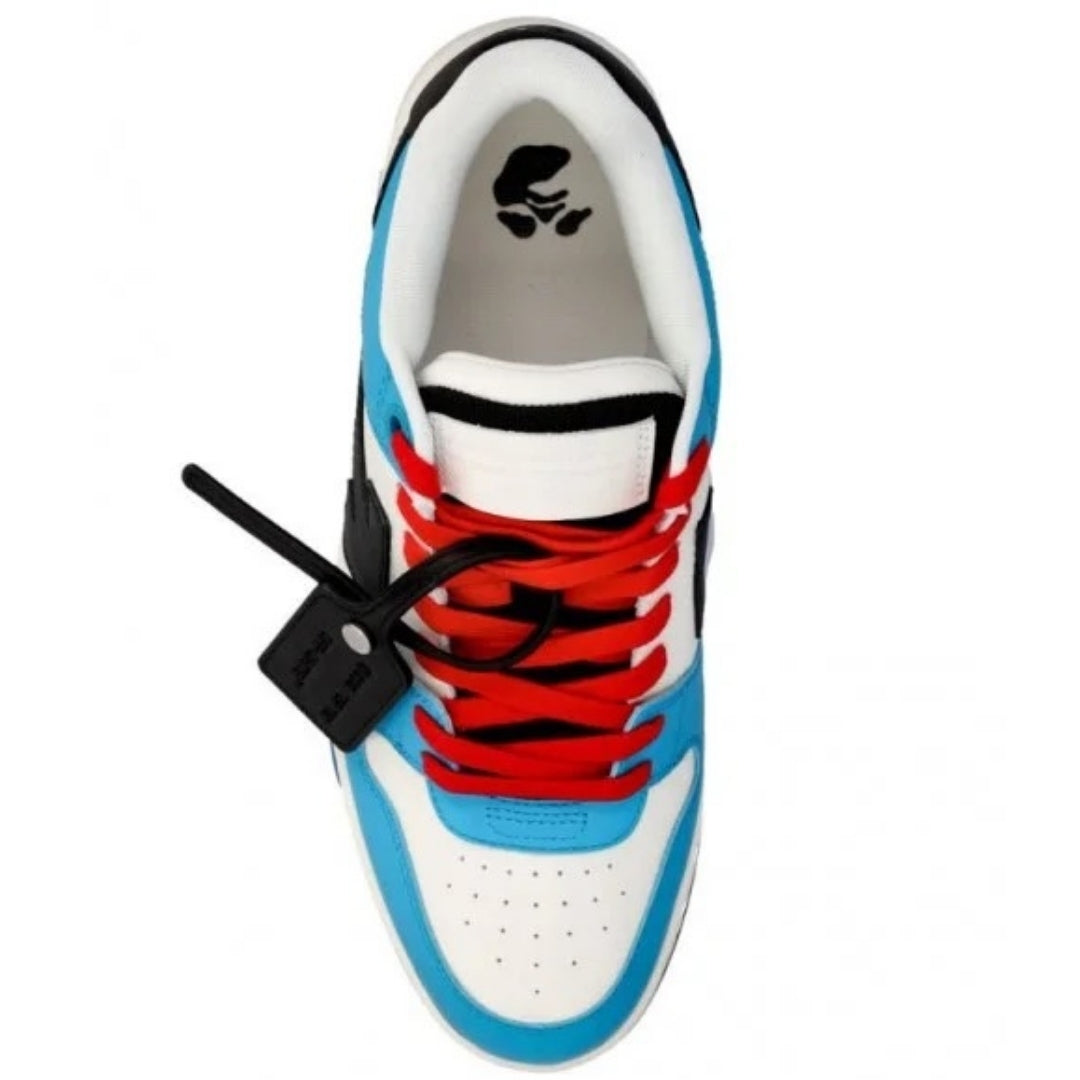 Off White Out Of Office White Blue Black Leather Sneakers