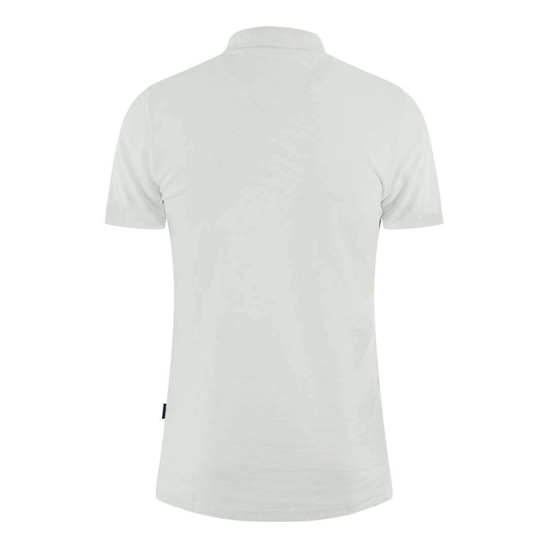 Aquascutum Branded Sleeve White Polo Shirt