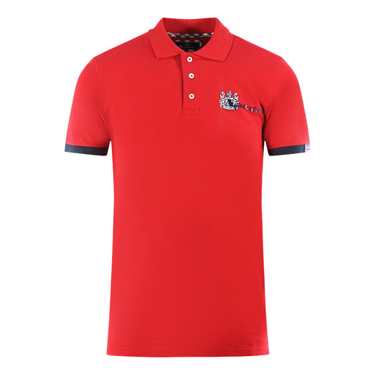 Aquascutum London Aldis Red Polo Shirt - Style Centre Wholesale