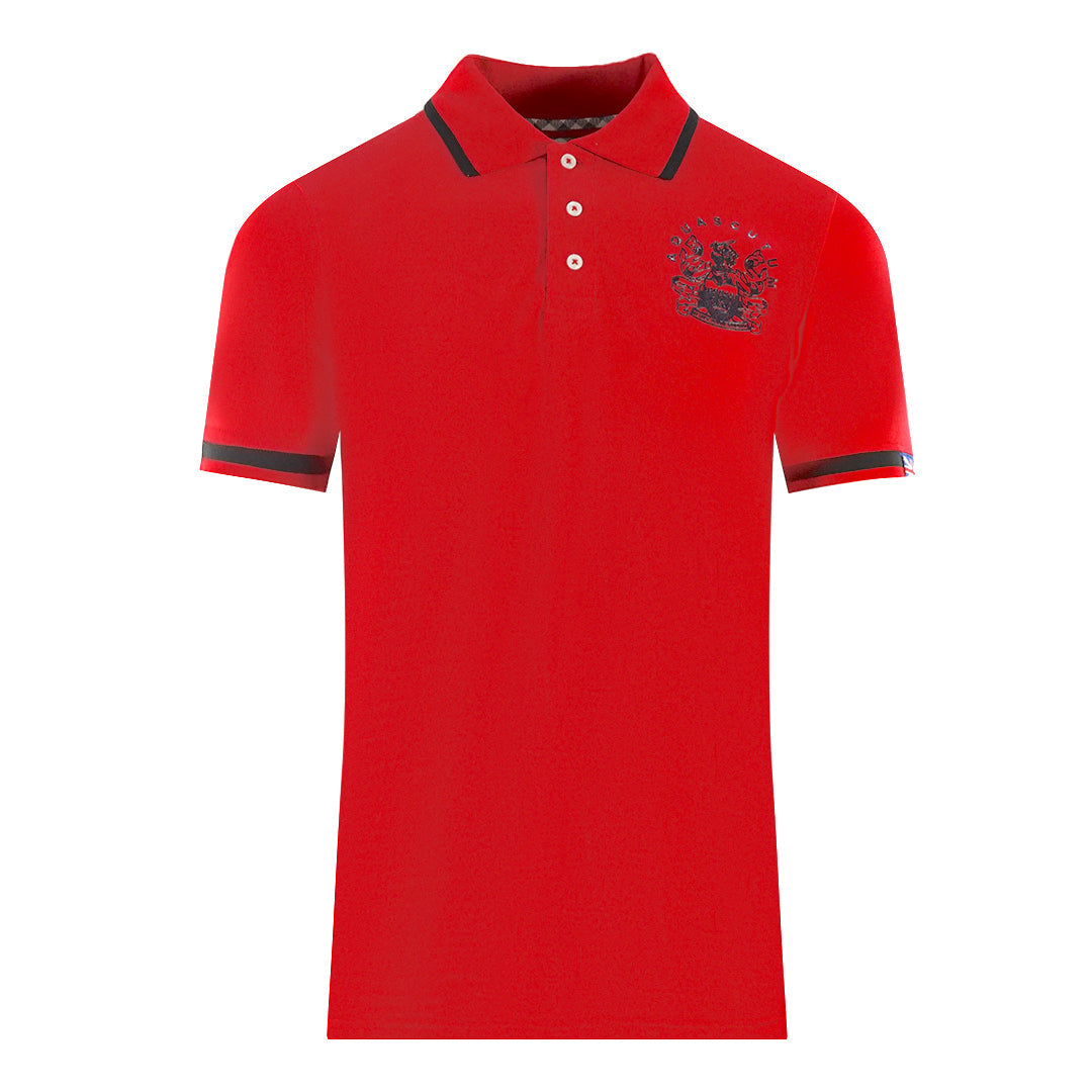 Aquascutum Tipped Aldis Red Polo Shirt - Style Centre Wholesale