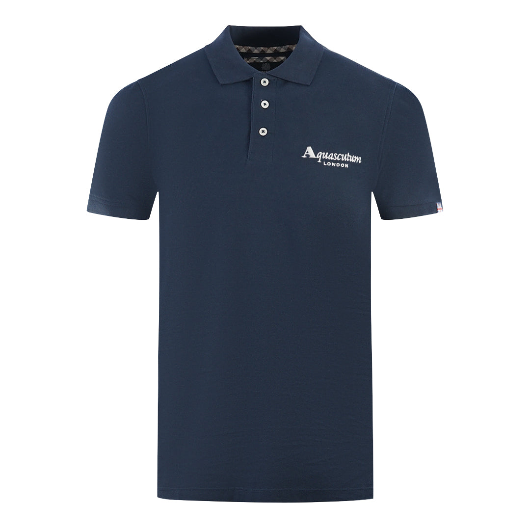 Aquascutum London 1851 Navy Blue Polo Shirt - Style Centre Wholesale