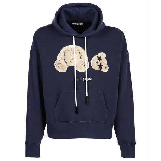 Palm Angels Kill The Bear Spray Paint Navy Blue Hoodie Pmbb058F21Fle0124660 - Style Centre Wholesale