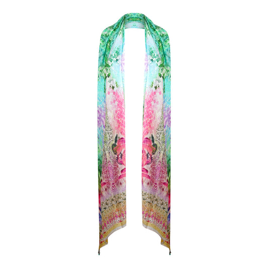 Inoa Palm Leaves 1948 Multicoloured Long Rectangular Scarf