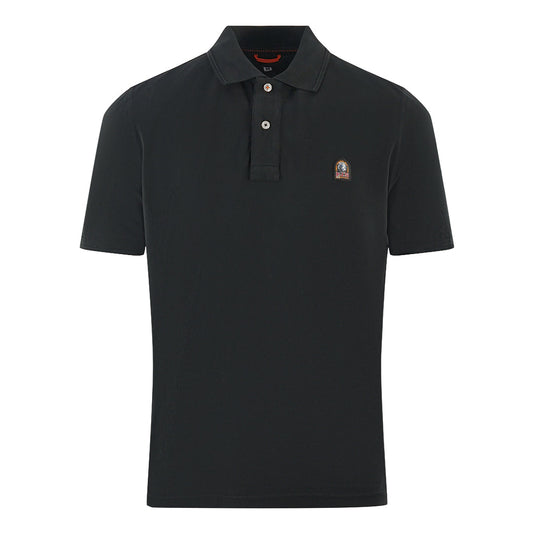 Parajumpers Patch Polo Patch Logo Black Polo Shirt
