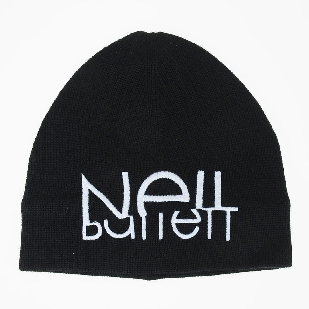 Neil Barrett Sliced Logo Beanie Black Hat PBCP247 H95634