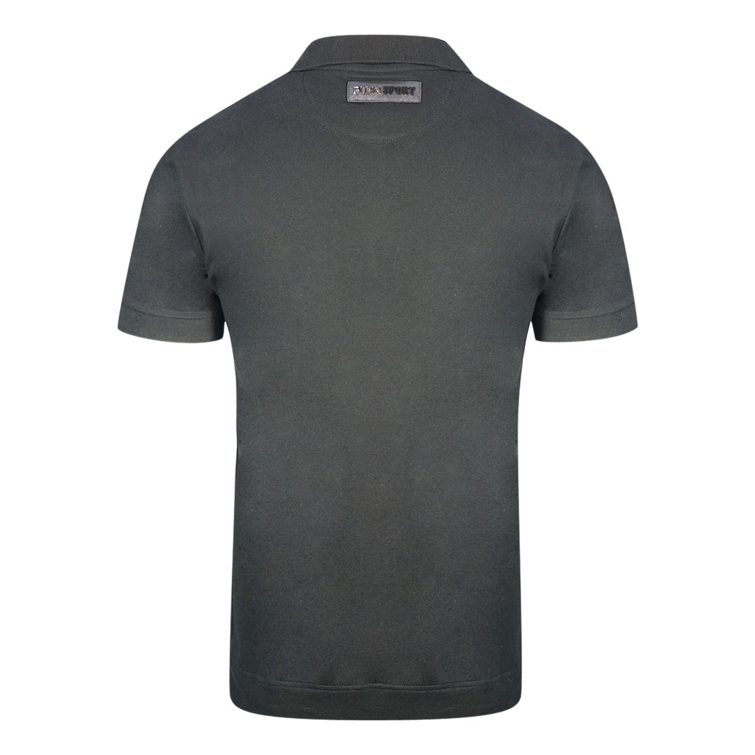 Philipp Plein Sport Block Chest Logo Black Polo Shirt