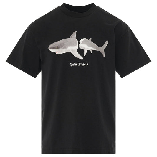 Palm Angels Classic Shark Design Black T Shirt