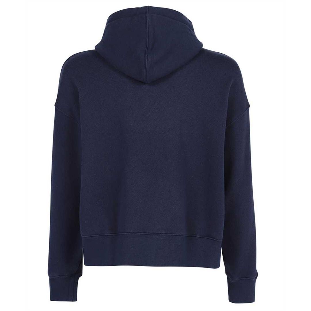 Palm Angels Kill The Bear Spray Paint Navy Blue Hoodie Pmbb058F21Fle0124660 - Style Centre Wholesale