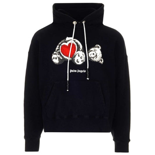 Palm Angels Kill The Bear In Love Black Hoodie PMBB058R21FLE010 1001