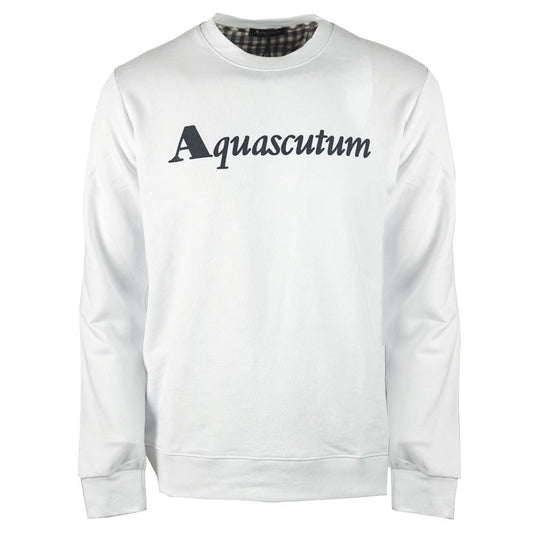 Aquascutum Box Logo White Sweatshirt