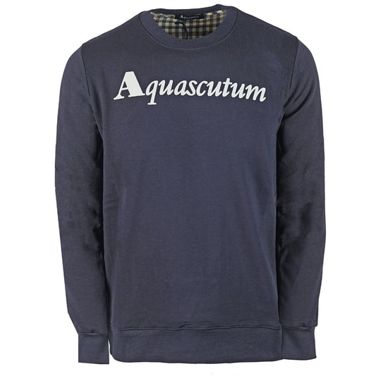 Aquascutum Box Logo Navy Sweatshirt