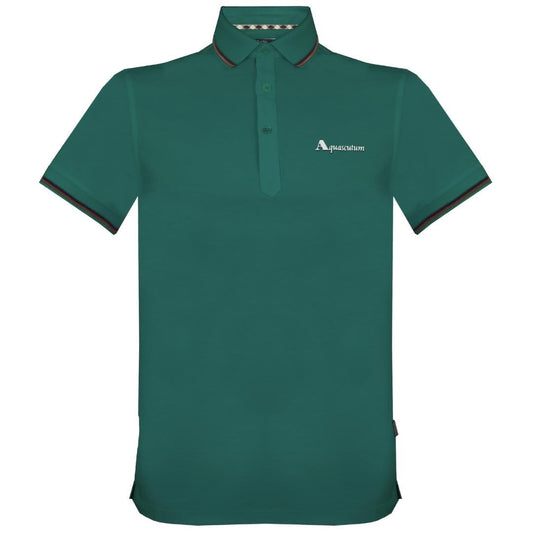 Aquascutum Brand Logo Green Polo Shirt 1