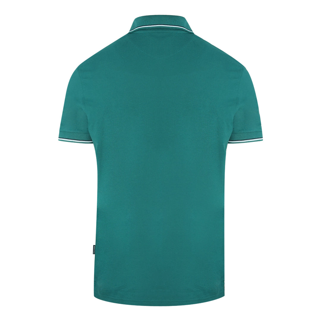 Aquascutum Brand Logo Green Polo Shirt 1