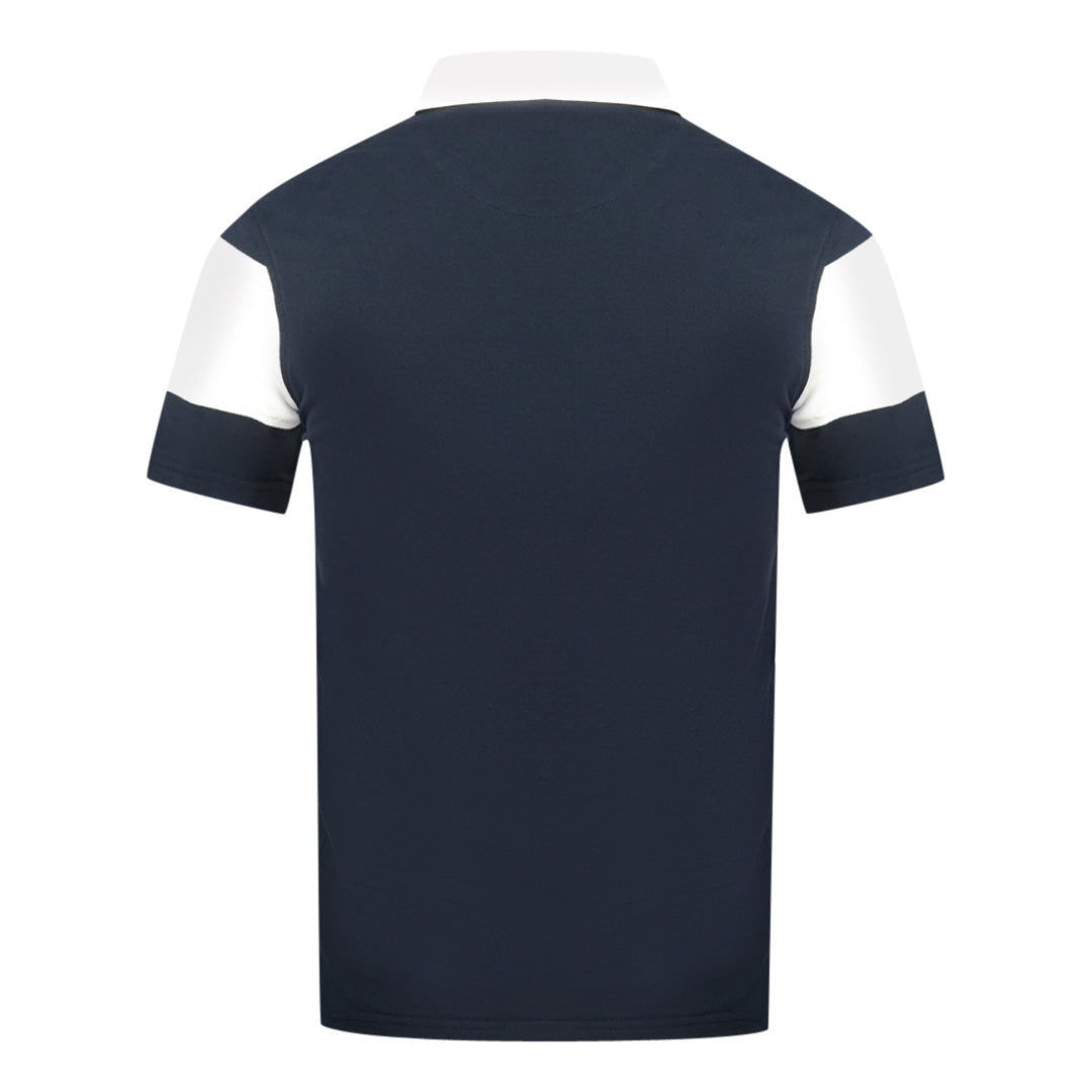 Aquascutum Mens Qmp030 85 Polo Shirt Navy Blue