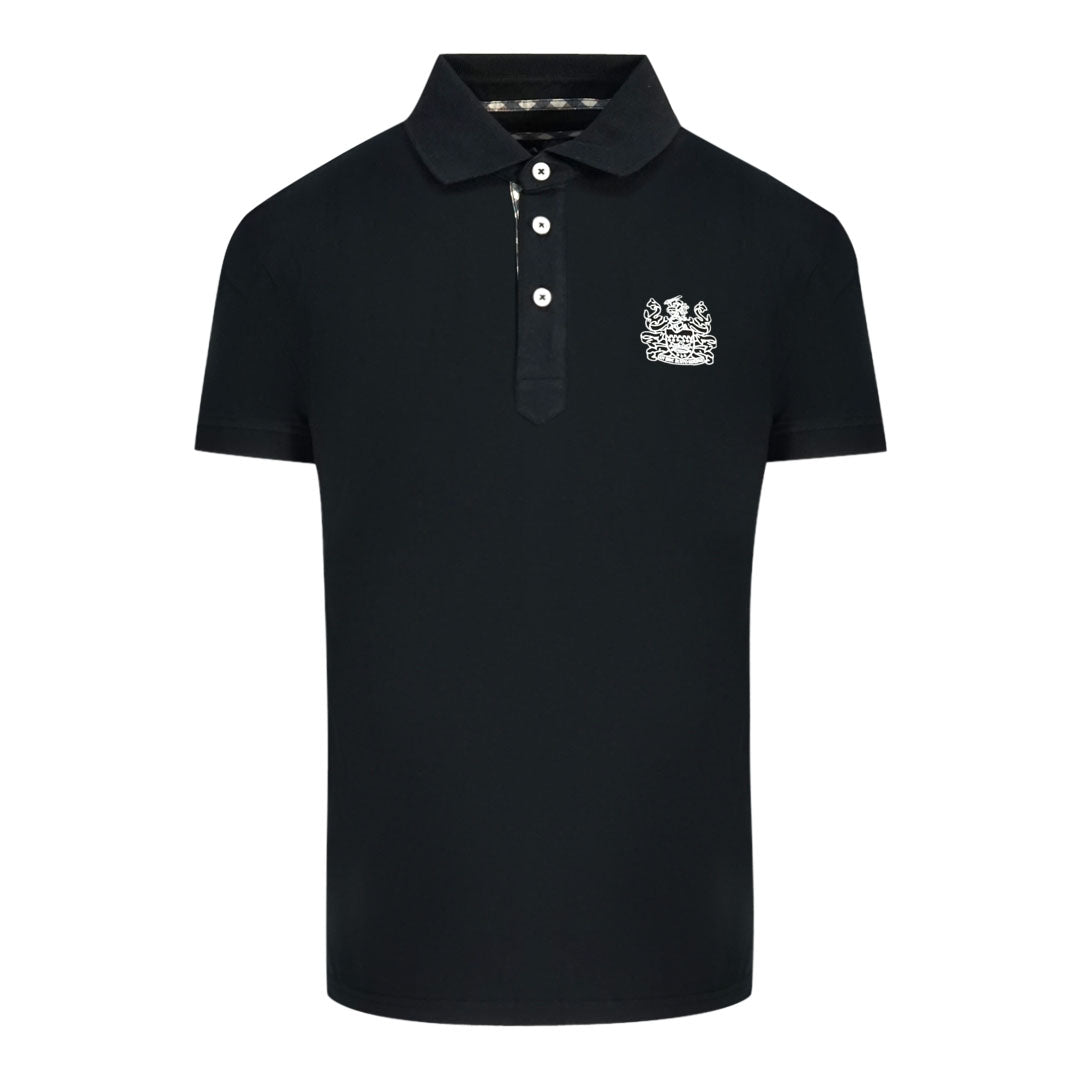 Aquascutum Mens QMP050 99 Polo Shirt Black