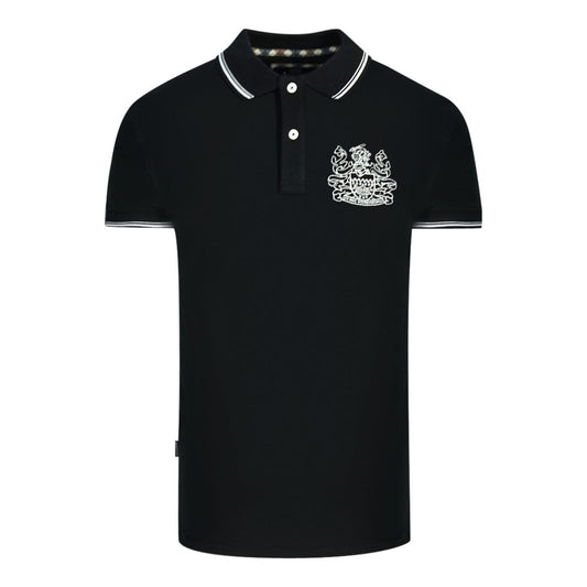 Aquascutum Aldis Tipped Black Polo Shirt - Style Centre Wholesale