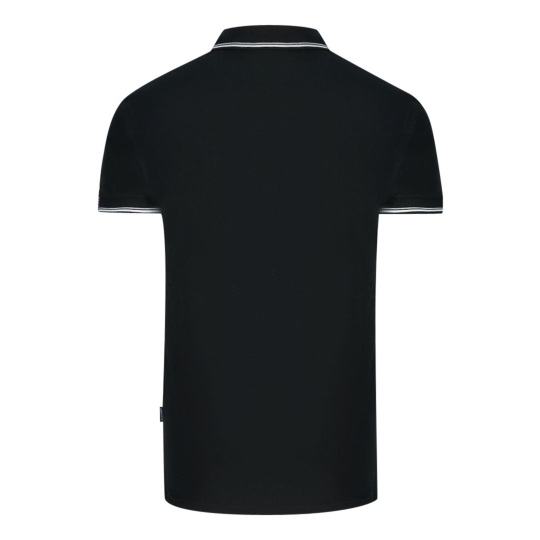 Aquascutum Aldis Tipped Black Polo Shirt - Style Centre Wholesale