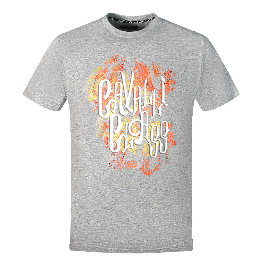 Cavalli Class Bold Logo Grey T Shirt