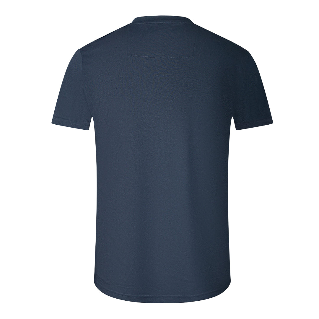 Cavalli Class Snake Skin Scribble Navy T Shirt