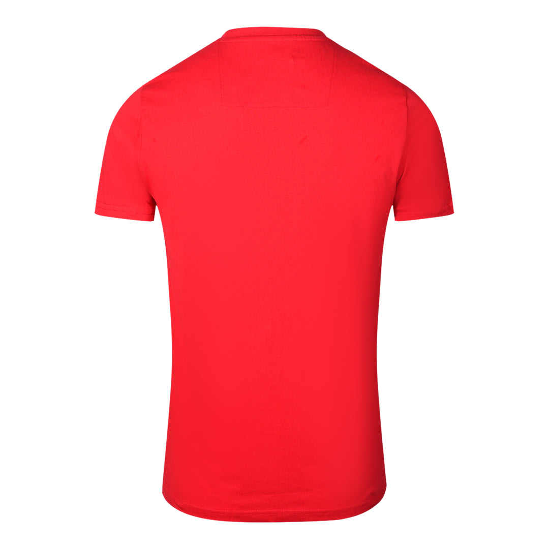Cavalli Class Leopard Print Silhouette Red T Shirt