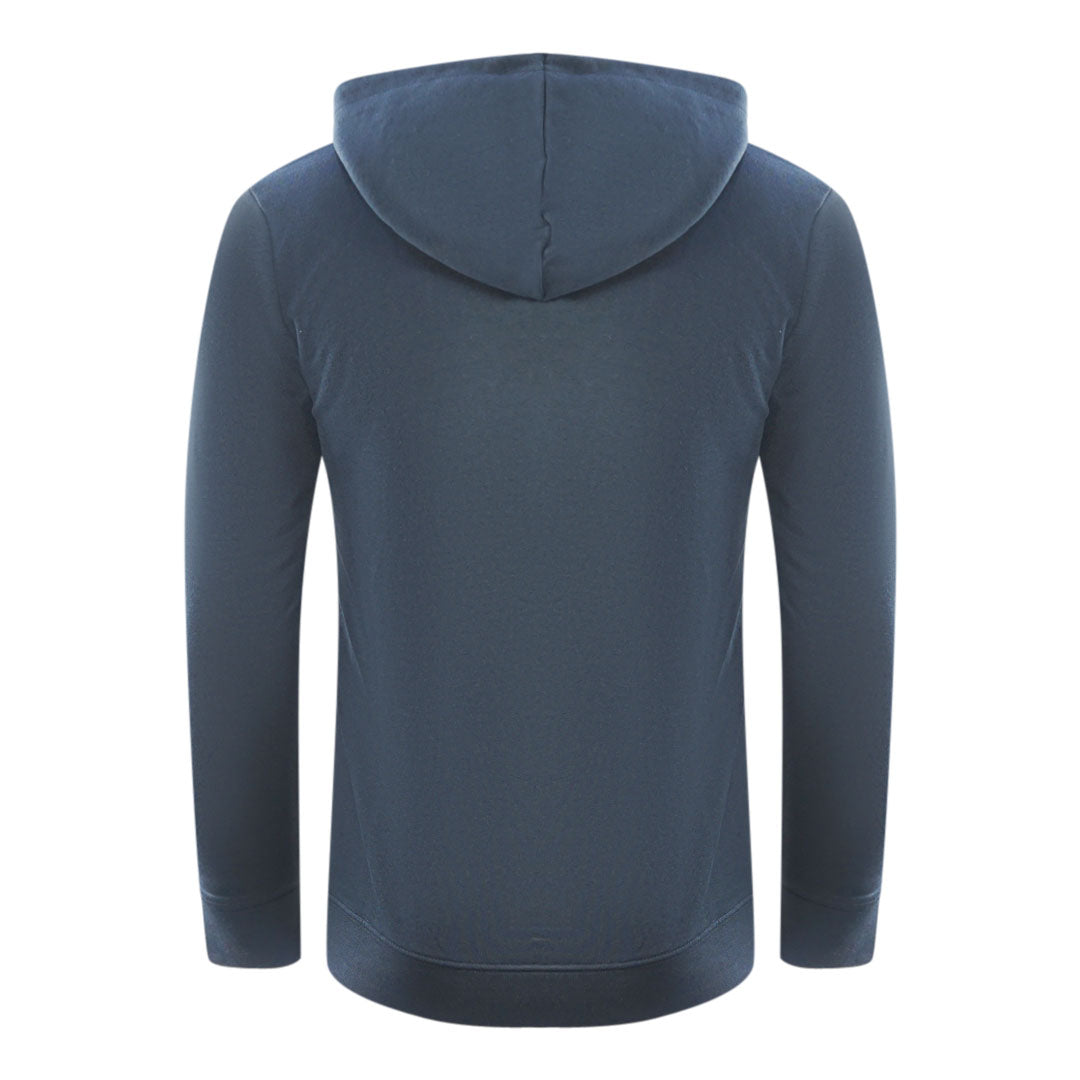 Cavalli Class Zebra Print Logo Navy Blue Hoodie
