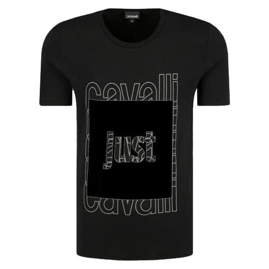 Just Cavalli Box Logo Black T Shirt