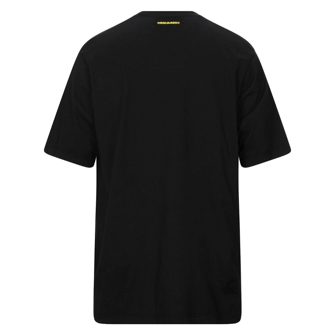 Dsquared2 Hardcore Canadian Maple Leaf Black T Shirt
