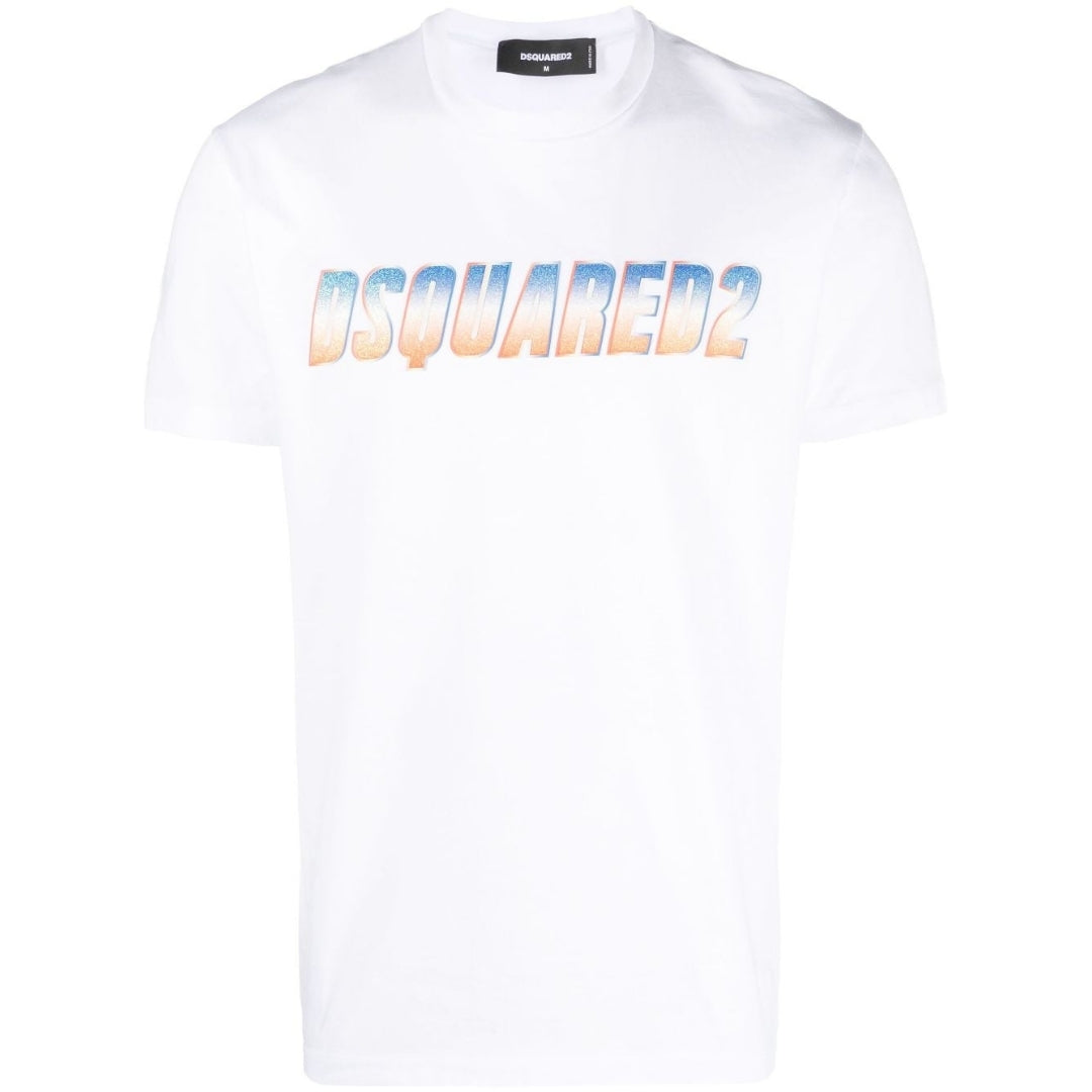 Dsquared2 Sparkle Logo Cool Fit White T Shirt - Style Centre Wholesale