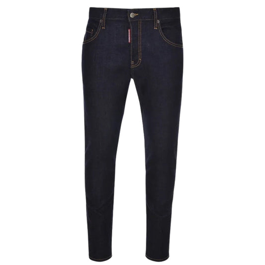 Dsquared2 Skater Jean Italian Address Logo Navy Blue Wash Jeans S74Lb1198 S30664 470 - Style Centre Wholesale