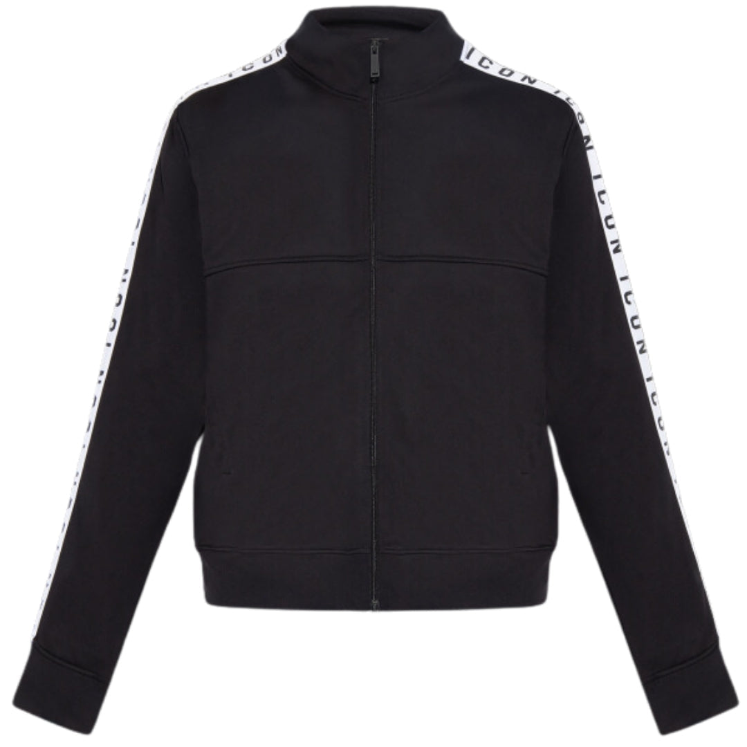 Dsquared2 Taped Sleeves Dean Sport Fit Black Jacket - Style Centre Wholesale